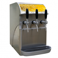 Table top draft soda sparkling water dispenser with three taps