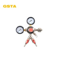 GSTA 5/8 brass 2 ways CO2 pressure gauge for beer brewing