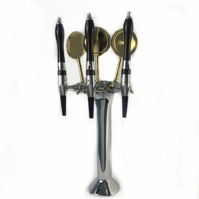 3 tap beer tower with beer tap glycol cooling tube/stout beer or nitro coffee tap